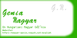 genia magyar business card